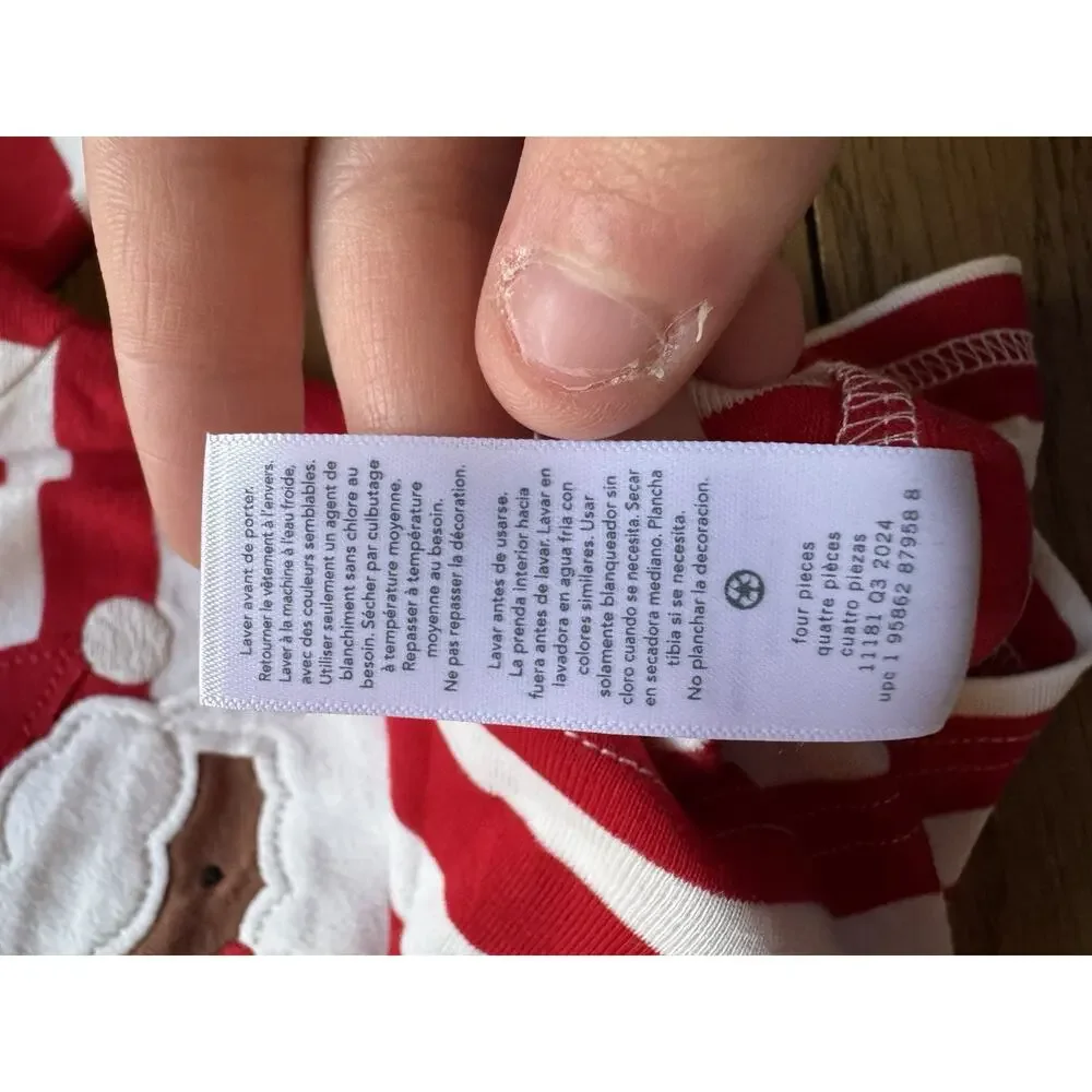 Carter's Toddler Boy's Embroidered Santa‎ Christmas Holiday Pajama Set Size 2T